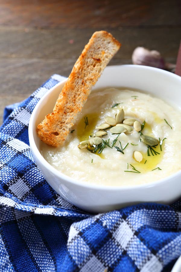 Cream Soup with Cheese and Dill Stock Image Image of parsnips
