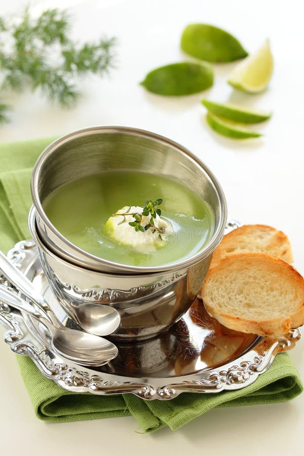 Cream Soup with Green Peas. Stock Image Image of peas, lunch 27997181