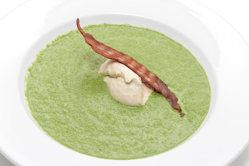 Cream with spinach stock image. Image of appetizer, cream - 5567771