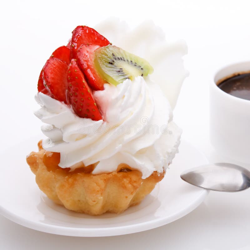 Cream and Strawberries Topping Stock Photo Image of white, topping