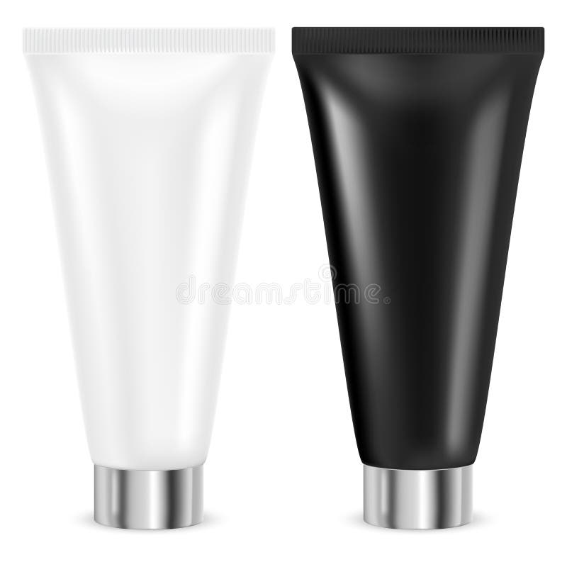Cream Tubes. Black and White Containers Stock Vector - Illustration of ...