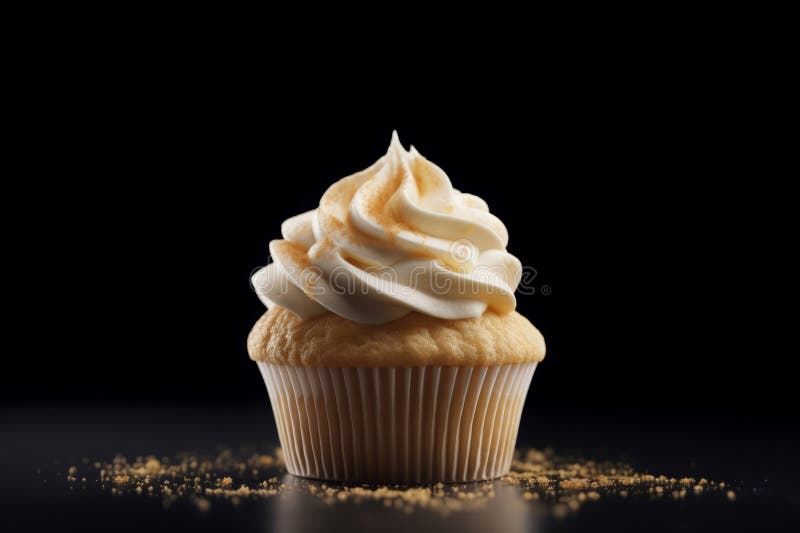 Creamy cupcake bakery. Generate Ai stock photography