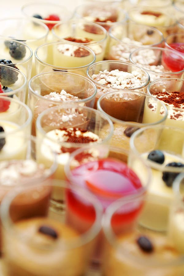 Creamy Desserts in a Glasses Stock Image Image of serving, cream