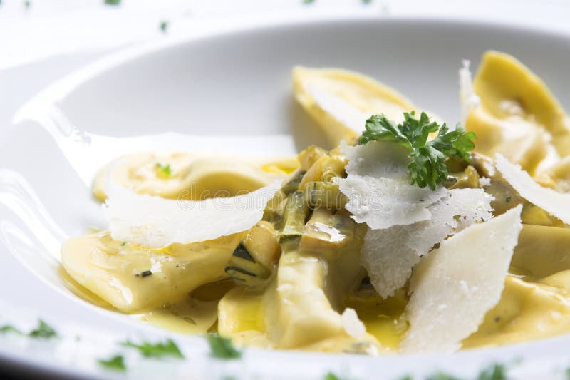 Creamy pasta dish stock photo. Image of italian, dining 1478722