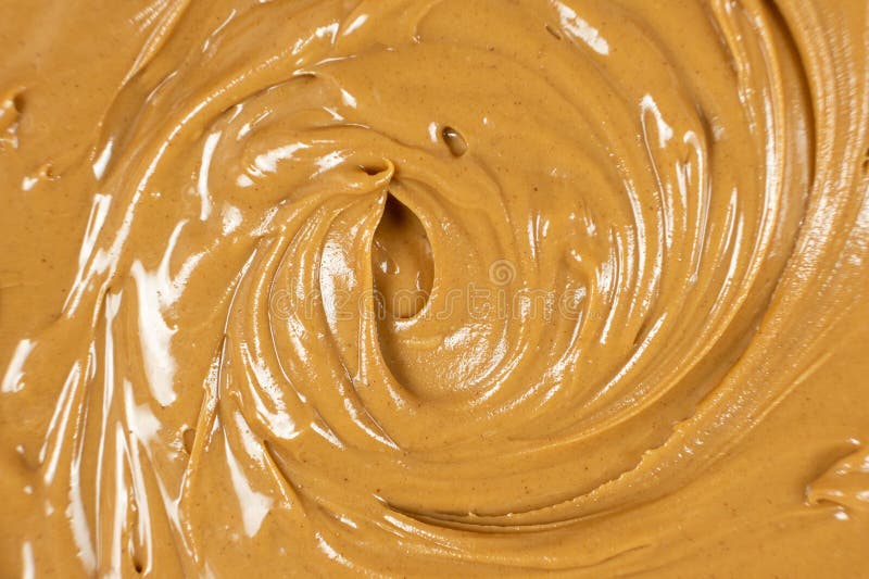 Creamy Texture American Natural Peanut Butter Top View Macro royalty free stock photos