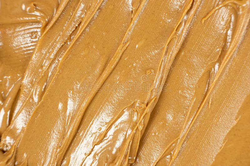 Creamy Texture American Natural Peanut Butter Top View Macro royalty free stock image