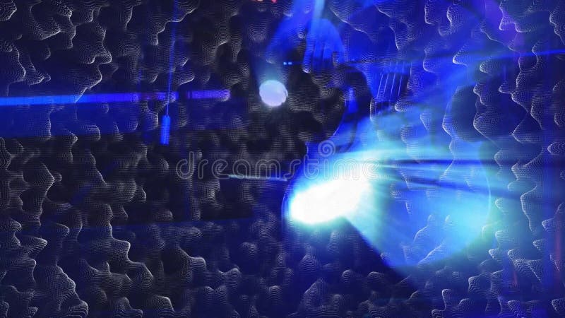Crear animación dinámica patrones abstractos de luz azul formando efectos visuales ondulados libre illustration