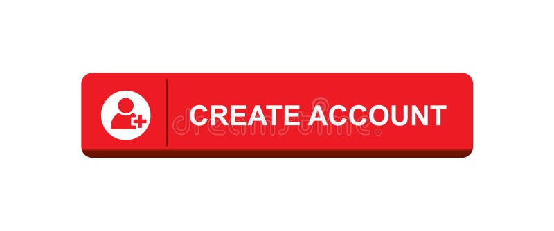 Create account button stock illustration. Illustration of button