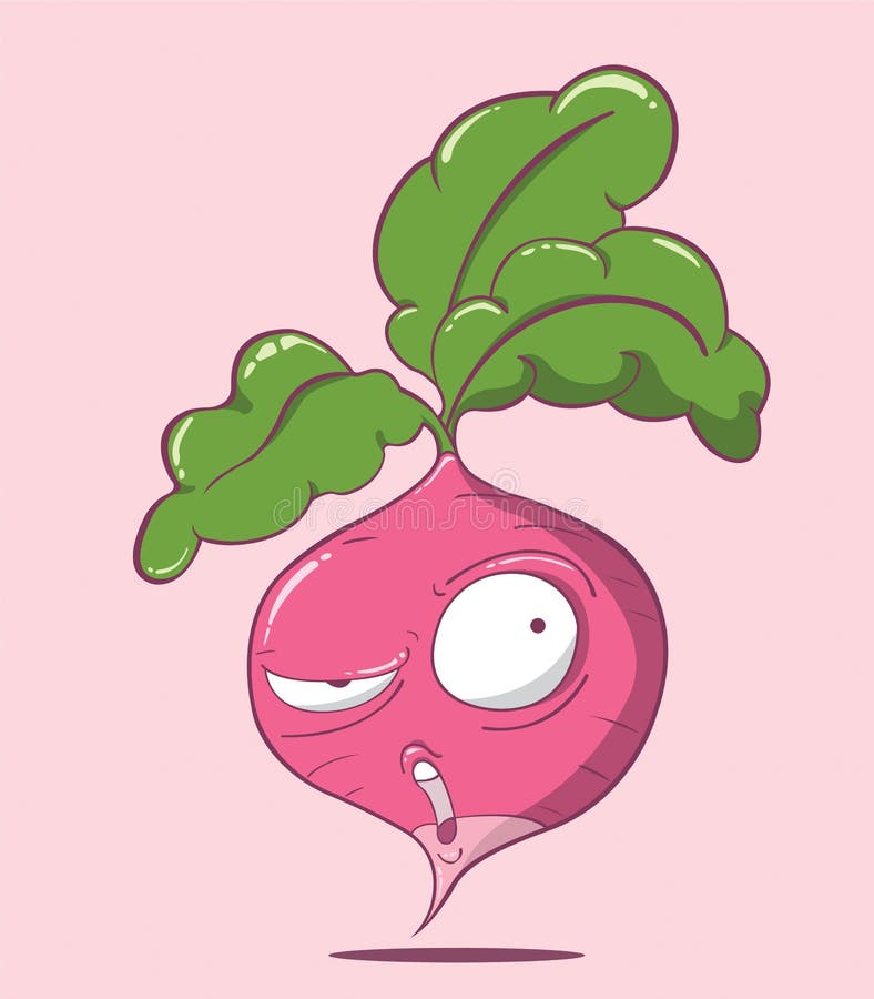 Create Cartoon radish stock vector. Illustration of radish - 36170989