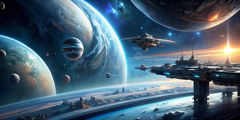 Create a futuristic space opera scene involving a trade of obsidian Hyper realistic AI-Generated Content
