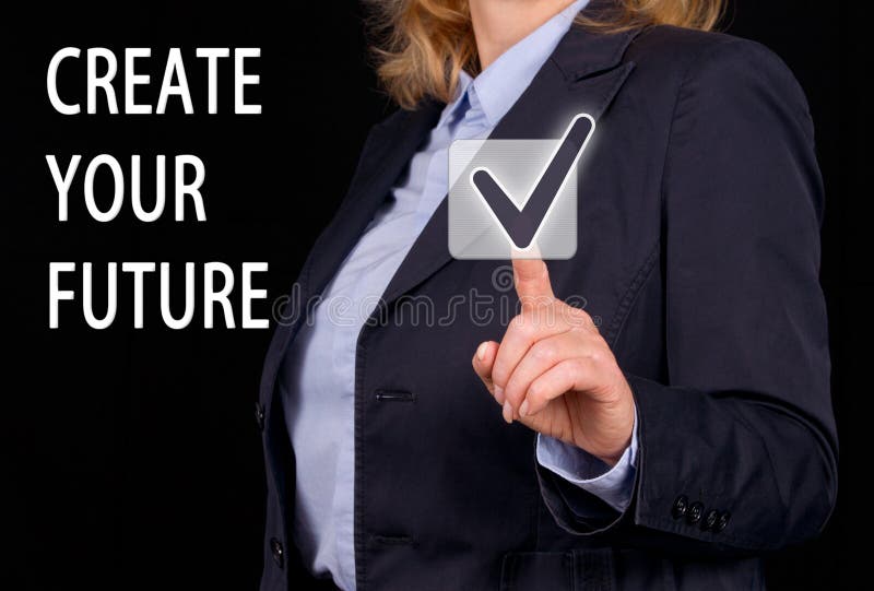 Create your future concept stock photography
