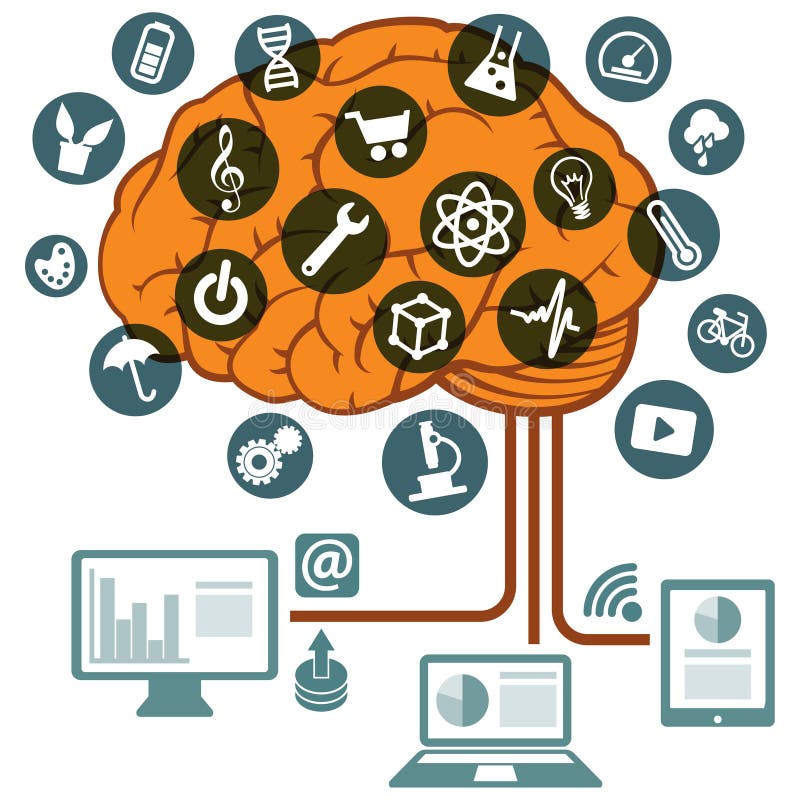 Creatief Brain Learning Design vector illustratie Creatief Brain Learning Design vector illustratie
