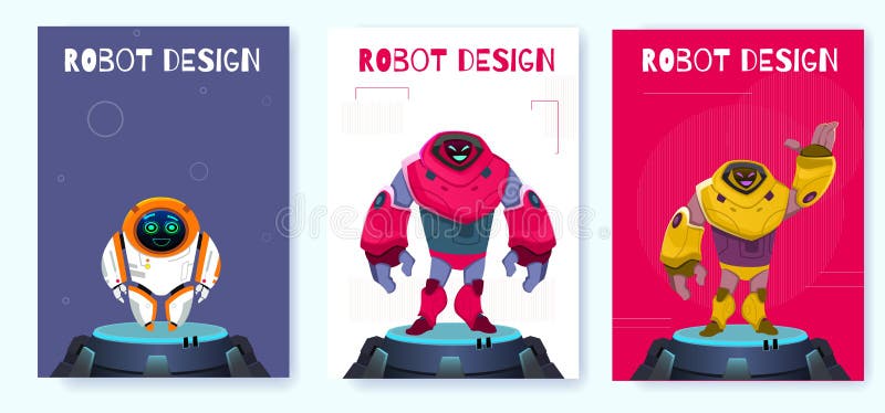 Creatief de Robotontwerp van affichenext generation royalty-vrije illustratie Creatief de Robotontwerp van affichenext generation royalty-vrije illustratie