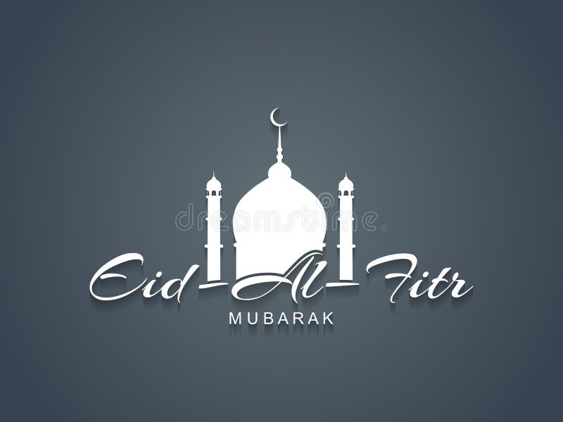 Creatief Eid Al Fitr Mubarak-tekstontwerp Vector 