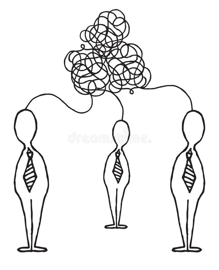 Creatief denken / Idee voor teamwerk stock illustratie