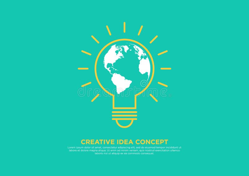 Creatief ideeconcept, uitwisselings van ideeën vectorillustratie stock illustratie