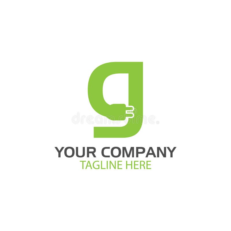 Creatieve Brief G met stoppictogram Vlakke vectorillustratie vector illustratie