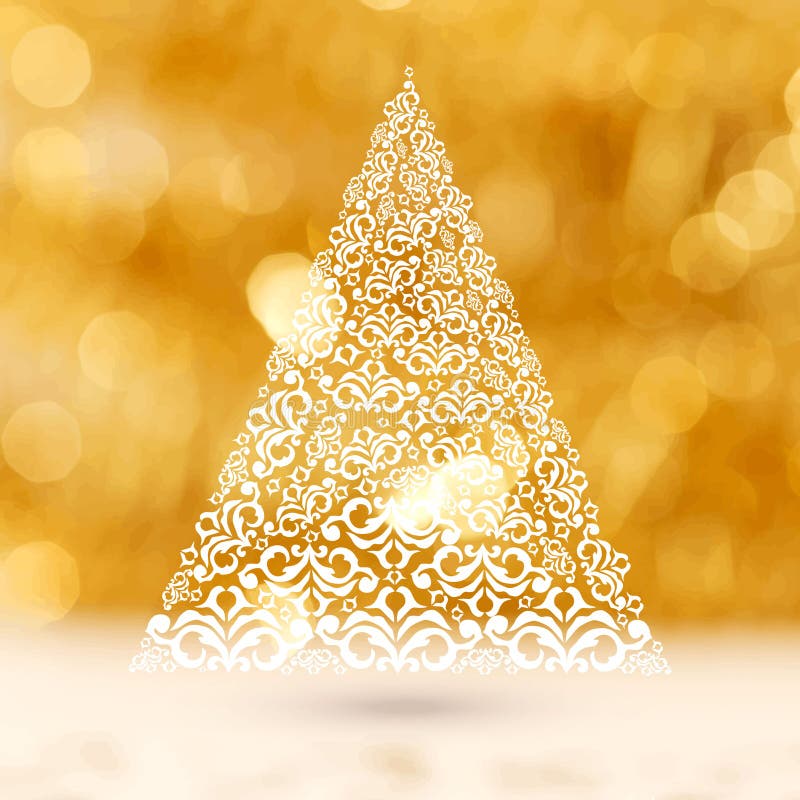 Creatieve Kerstmisboom voor Vrolijke Kerstmis royalty-vrije illustratie Creatieve Kerstmisboom voor Vrolijke Kerstmis royalty-vrije illustratie