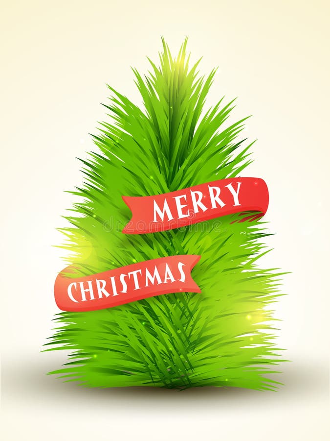 Creatieve Kerstmisboom voor Vrolijke Kerstmis royalty-vrije illustratie Creatieve Kerstmisboom voor Vrolijke Kerstmis royalty-vrije illustratie
