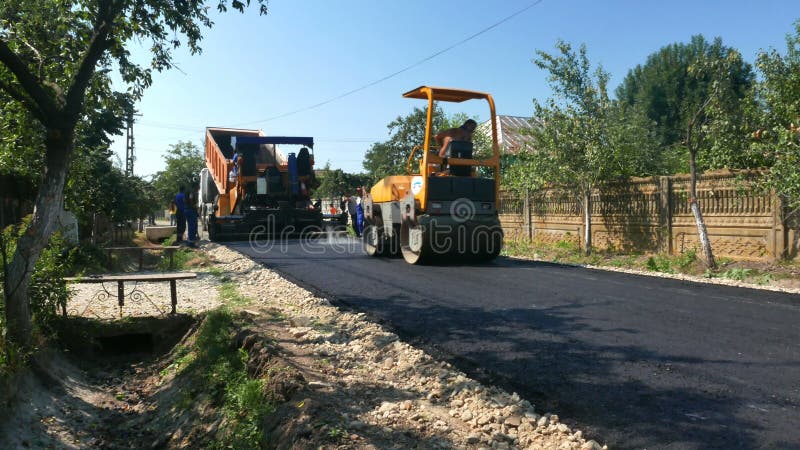 Creating a new road-asphalt surface