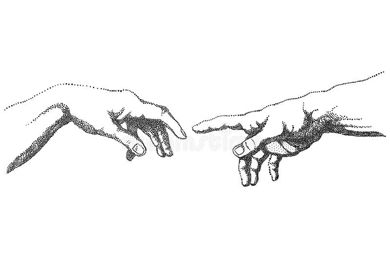 The Creation of Adam, vector hands Stock Vector by ©beaubelle 338004226