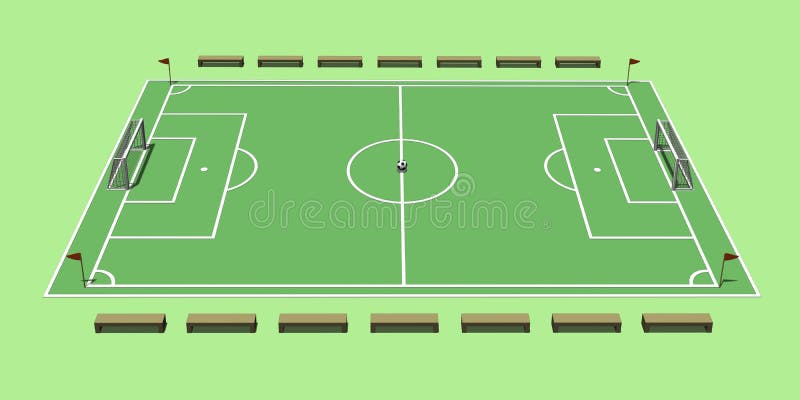 The Creation of a Football Field. 3d Illustration Stock Illustration - Illustration of minimalism, animation: 75643239 The Creation of a Football Field. 3d Illustration Stock Illustration - Illustration of minimalism, animation: 75643239