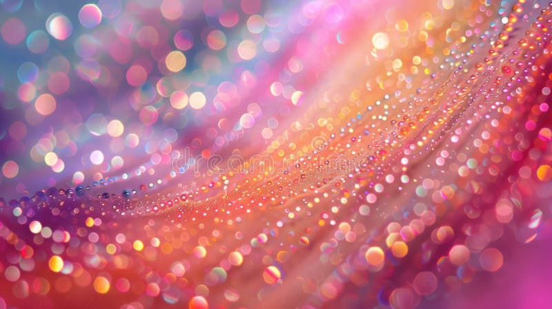 Creative Abstract Mesmerizing background of colorful bokeh lights and water drops creating a dreamy and abstract gradient royalty free illustration