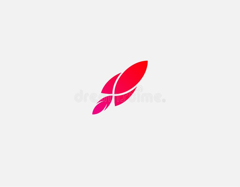 Creative Abstract Red and Pink Rink-logotyp för företag royaltyfri illustrationer
