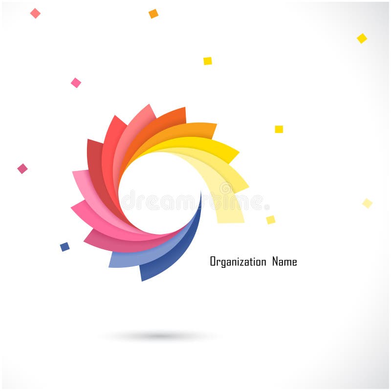 Creative abstract vector logo design template. Corporate business and flower creative logotype symbol. royalty free illustration Creative abstract vector logo design template. Corporate business and flower creative logotype symbol. royalty free illustration