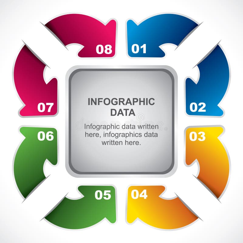 Creative arrow infographic design royalty free illustration