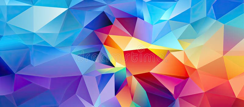 Creative arts with triangular pattern on electric blue background royalty free illustration