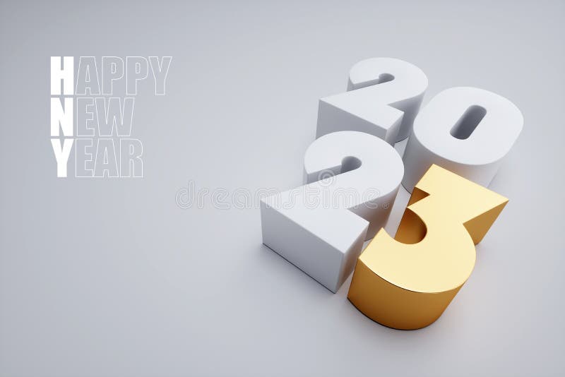 Creative Background 2023, Inscription Happy New Year. Holiday Card,  Magazine Style, Banner, Website Header, Web Poster, Template Stock  Illustration - Illustration of celebration, background: 255729925