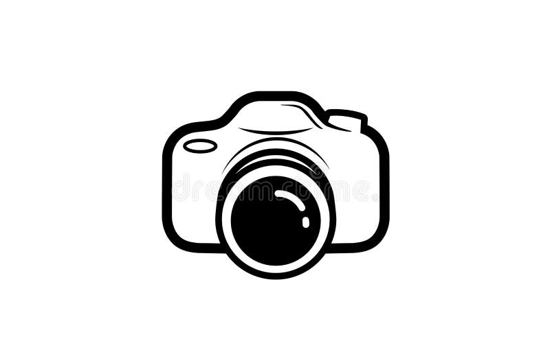 Creative Black Camera Logo Design Symbol Vector Illustration Stock