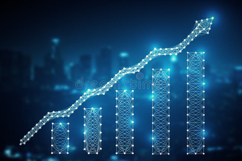 Creative blockchain backdrop stock illustration