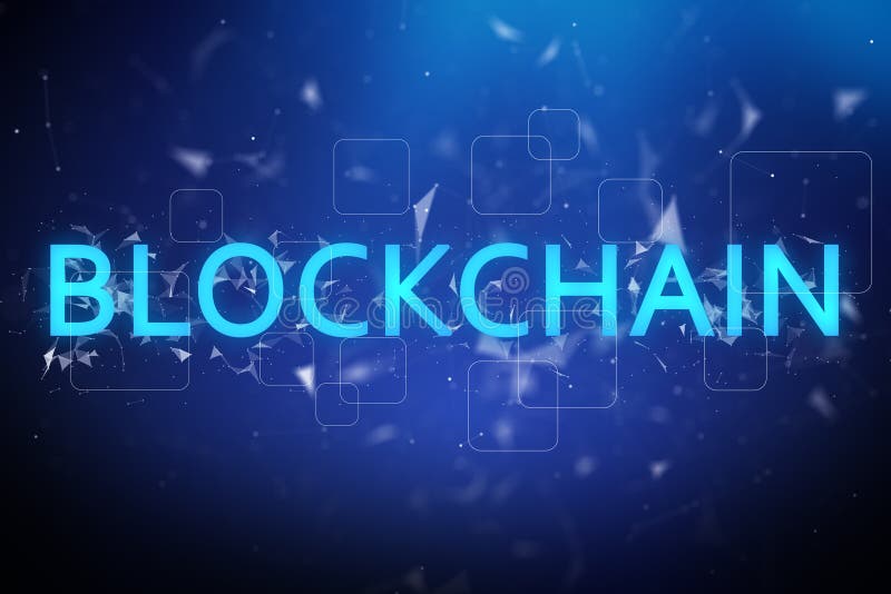Creative blockchain background royalty free illustration