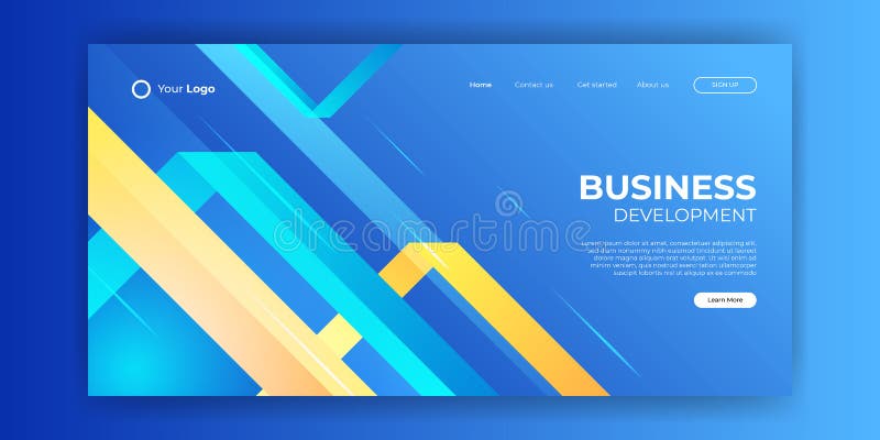 Creative Blue Landing Page Website Screen Part for Responsive Web ...