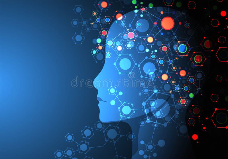 Creative brain concept background. Artificial Intelligence concept. vector illustration Creative brain concept background. Artificial Intelligence concept. vector illustration