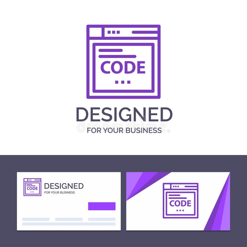 Creative Business Card and Logo template Browser, Internet, Code, Coding Vector Illustration vector illustration
