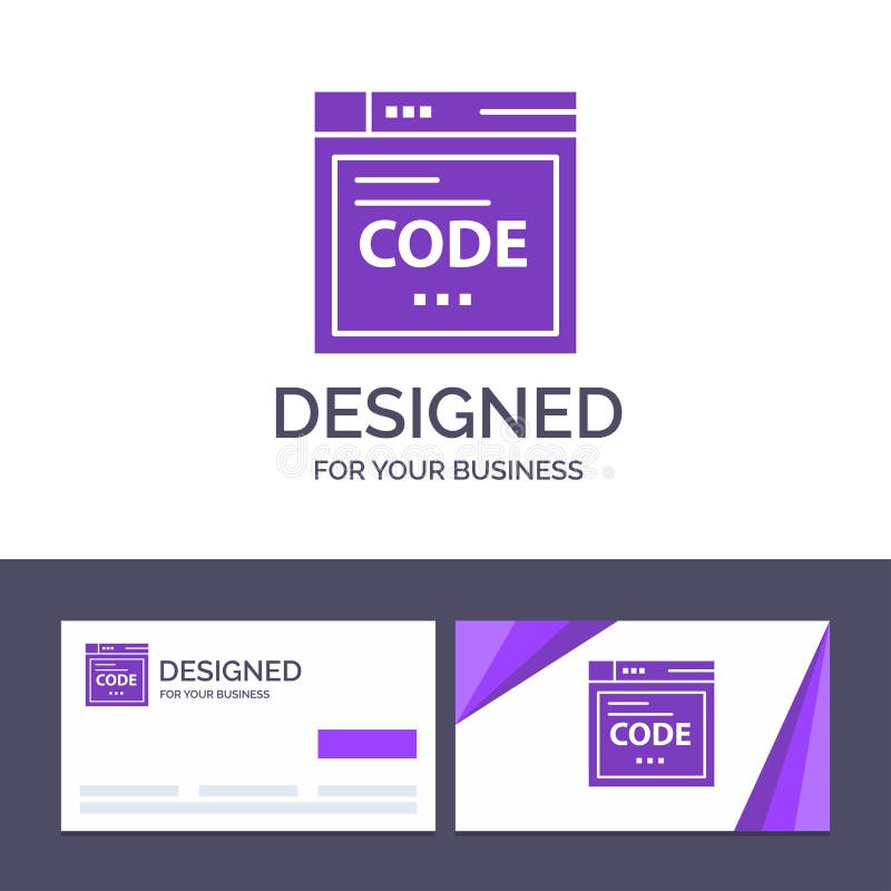 Creative Business Card and Logo template Browser, Internet, Code, Coding Vector Illustration vector illustration