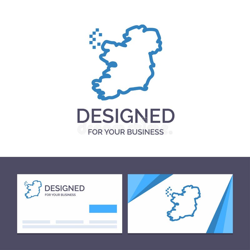 Creative Business Card and Logo Template World, Map, Ireland Vector