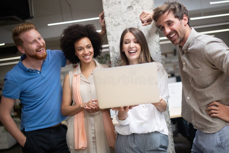 Creative business people working on business project in office royalty free stock photography Creative business people working on business project in office royalty free stock photography