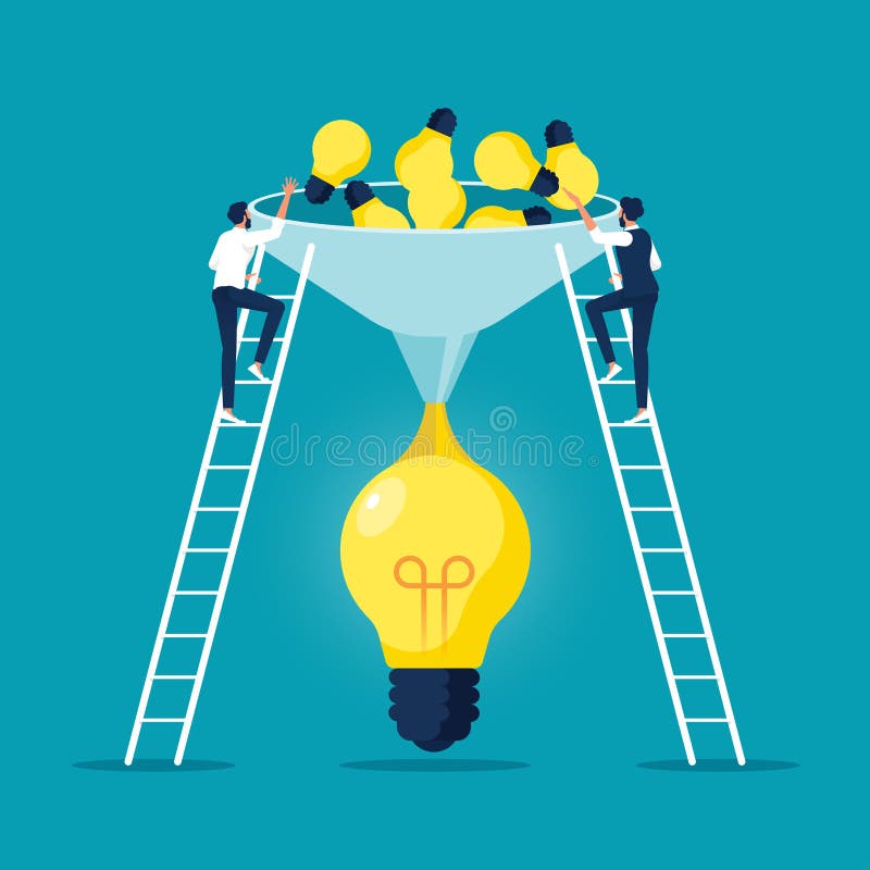 Creative business team work and brainstorm concept stock illustration