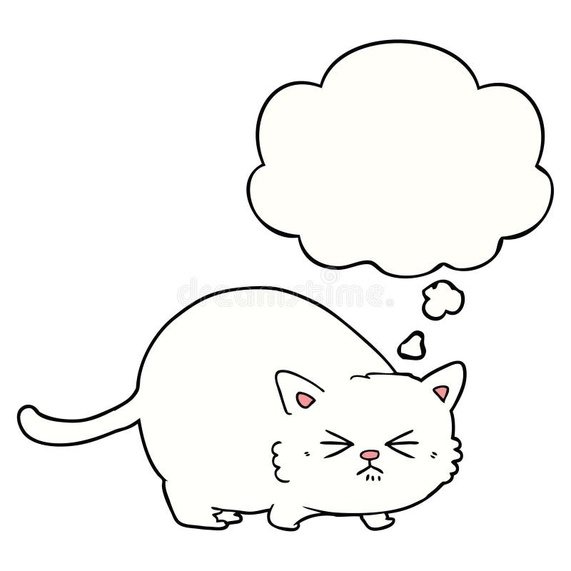 Free: displeased and angry cat character drawn 