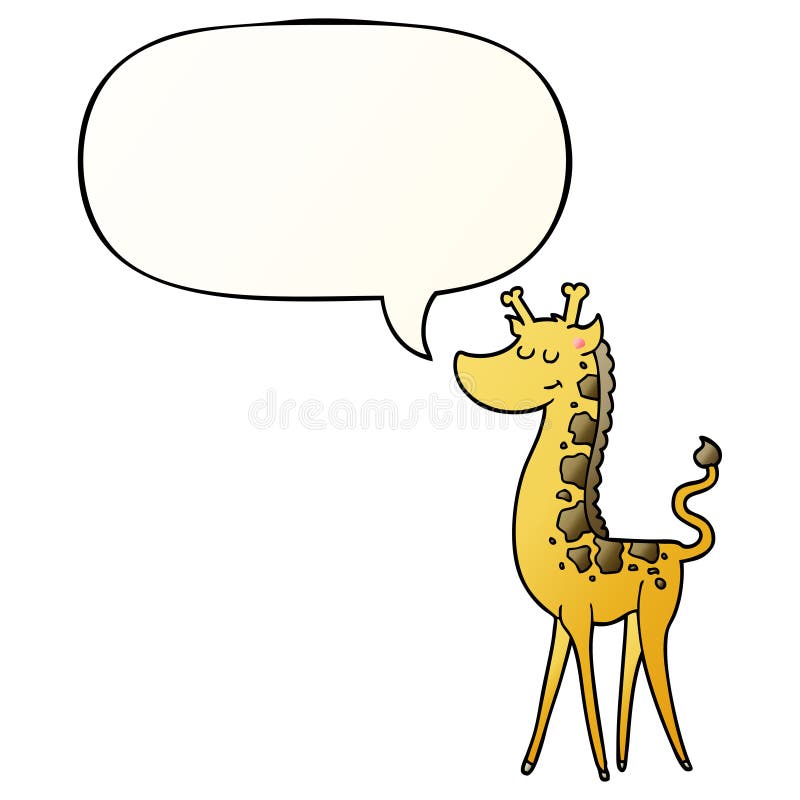 Giraffe Zoo Animals Cute Cartoon Gradient Smooth Shaded Style Speech Bubble  Balloon Talking Speaking Drawing Illustration Gradient Smooth Shaded Doodle  Freehand Free Hand Drawn Quirky Art Artwork Funny Character Stock  Illustrations –