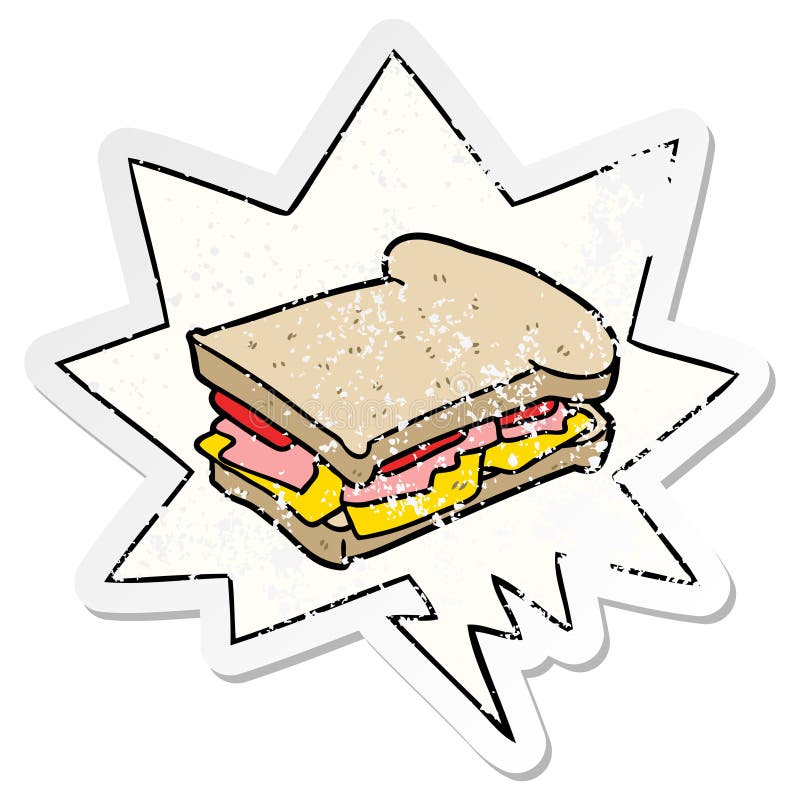Cheese Sandwich Food Cute Cartoon Sticker Distressed Old Worn Torn  Weathered Label Stick Stock Illustrations – 2 Cheese Sandwich Food Cute  Cartoon Sticker Distressed Old Worn Torn Weathered Label Stick Stock  Illustrations,