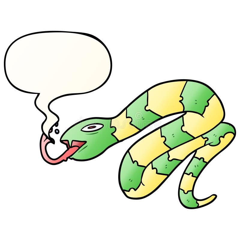 A Creative Cartoon Hissing Snake and Speech Bubble in Smooth Gradient Style Stock Vector - Illustration of cute, speaking: 152690290 A Creative Cartoon Hissing Snake and Speech Bubble in Smooth Gradient Style Stock Vector - Illustration of cute, speaking: 152690290