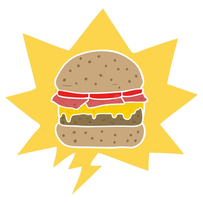 Burger Stacked Fast Food Junkfood Junk Tasty Cute Cartoon Speech Bubble  Balloon Talking Speaking Drawing Illustration Retro Doodle Freehand Free  Hand Drawn Quirky Art Artwork Funny Character Kawaii Stock Illustrations – 6