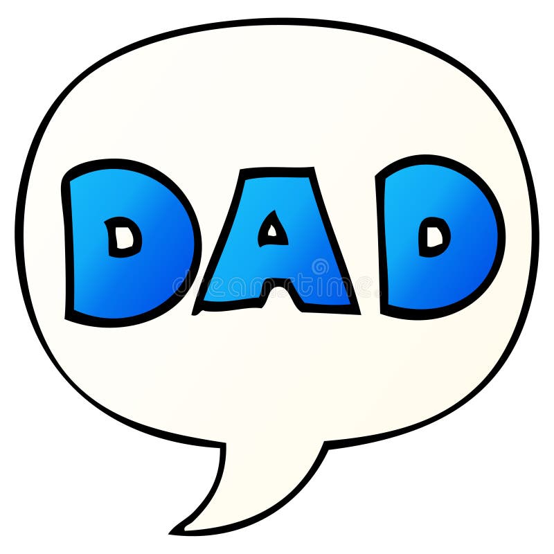 Dad In Bubble Letters