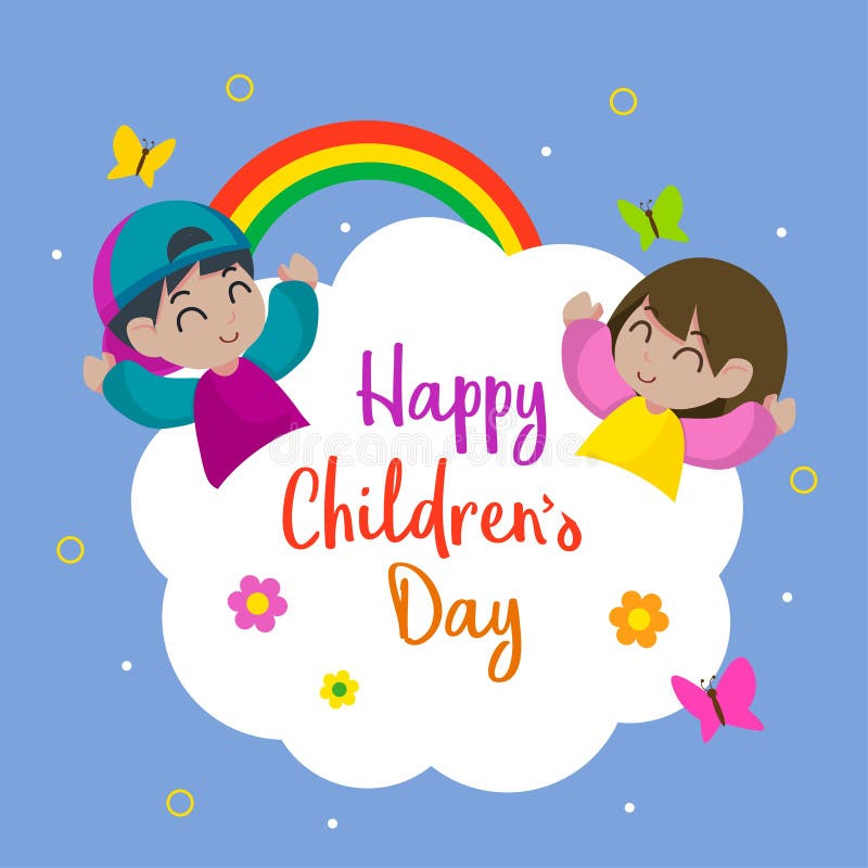 Creative Children`s Day Design Vector Art Logo Stock Illustration ...