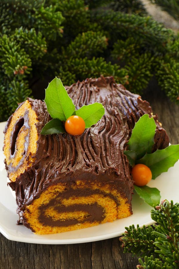 Creative Christmas log stock photo. Image of roll, figs 43944618